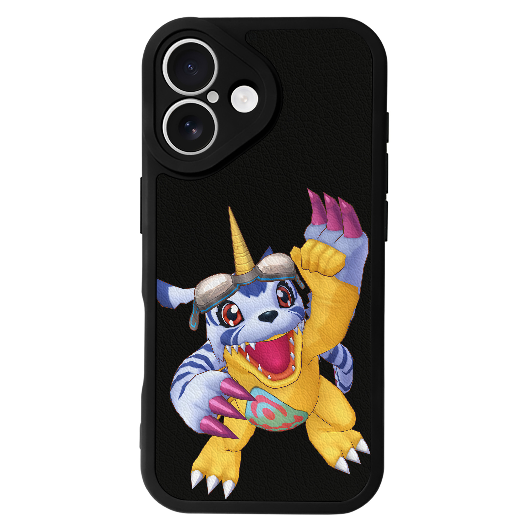 （画像用） Digimon デジタルモンスター/デジモン 【iPhone 16シリーズ対応】シリコンスマホケース（レザー調） 材質：シリコン